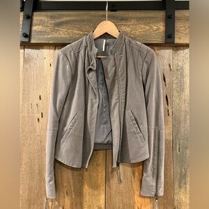 Free People Vegan Suede Moto Jacket size 2